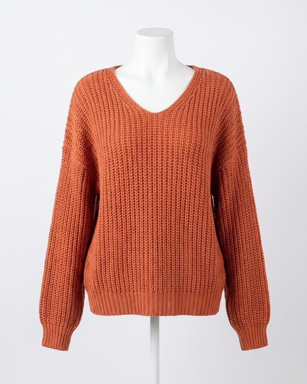NEW GRACE AND LACE women's boyfriend slouchy sweater in warm ginger spice
